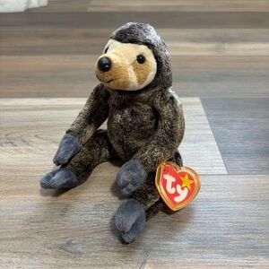 Vintage (1999) TY Beanie Babies 9” “Slowpoke” The Sloth Stuffed Beanie Toy w/Tag